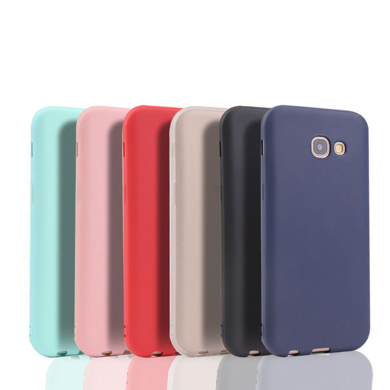 For Samsung A52017 Mobile Phone Case Candy Color All-inclusive Frosted tpu Protective Case Lanyard Hole Frosted Protective Case