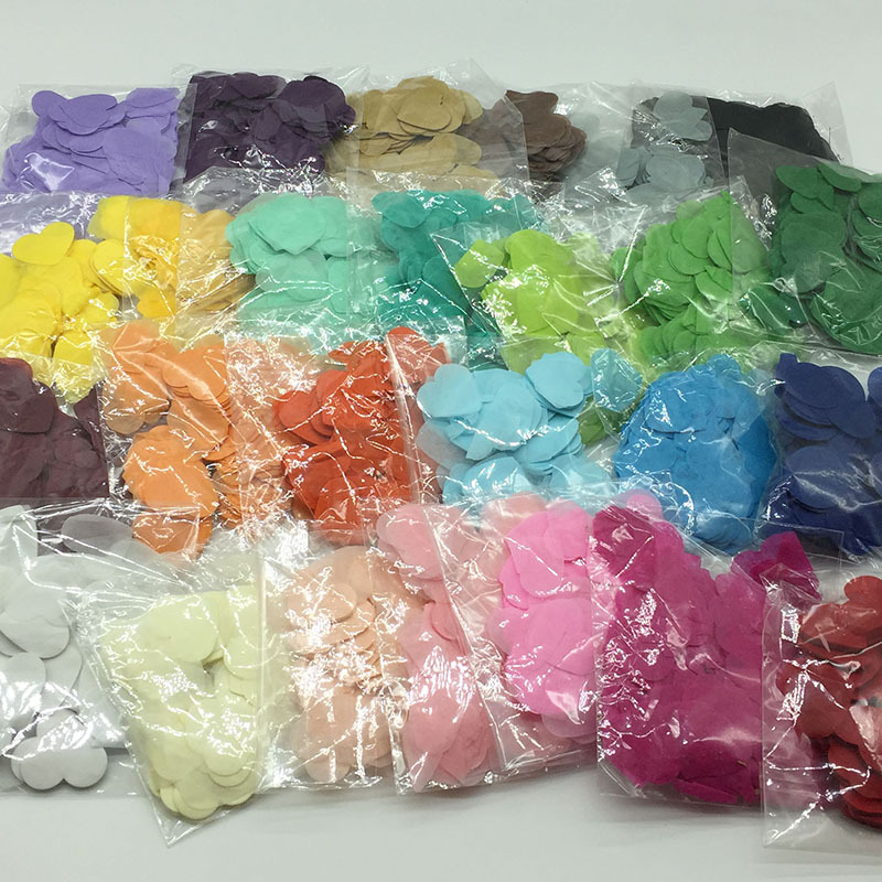 Cross-border hot sale 30g heart-shaped confetti party Wedding Peach heart spreading flower wave ball heart-shaped filler confetti