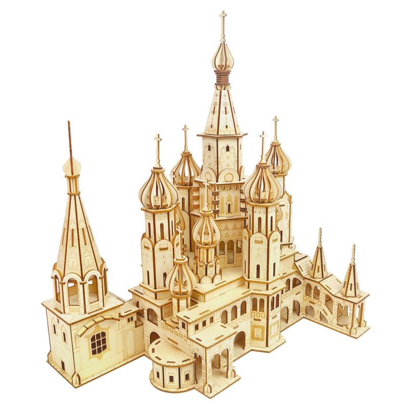 メーカー直販3d立体木質パズルdiy子供玩具益智立体パズル聖ワシリー大聖堂|undefined
