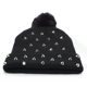 Autumn and Winter Hat European and American Punk Rivet Autumn and Winter Knitted Hat Women's Wool Hat Warm Pullover Hat