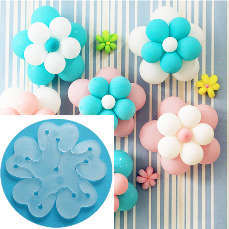 Wholesale balloon accessories plum blossom card holder wedding room decoration flower-shaped balloon clip new five-in-one