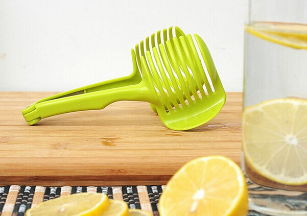 Lemon tomato slicer tomato egg etc round slicer green wholesale multifunctional food clip