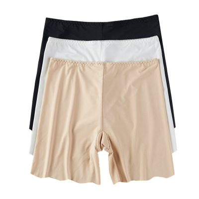 2021 Summer Thin Ice Silk Anti-slip Safety Pants Wave Three-point Leggings Comfortable One-piece Women's Shorts