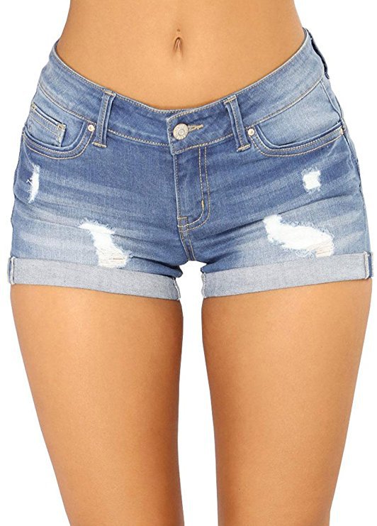 European and American ebay AliExpress wish summer new women's Denim shorts flanging hot pants fashion