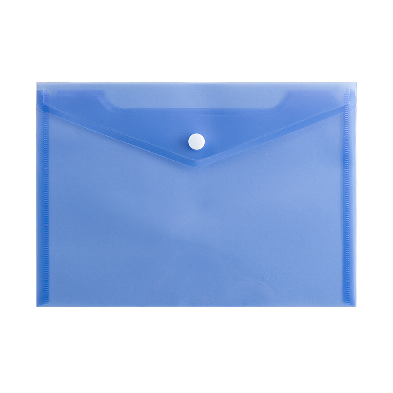 Source factory wholesale A4 plastic PP file bag transparent A5 snap bag advertising folder security deposit bag custom