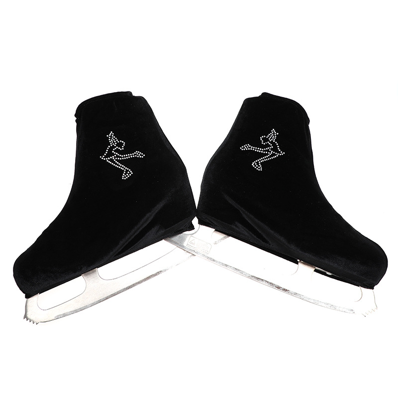 24 Color Professional Figure Skating Shoe Cover Korean Velvet Stretch Roller Skating Shoe Cover for Boys and Girls Export Semicolon 15