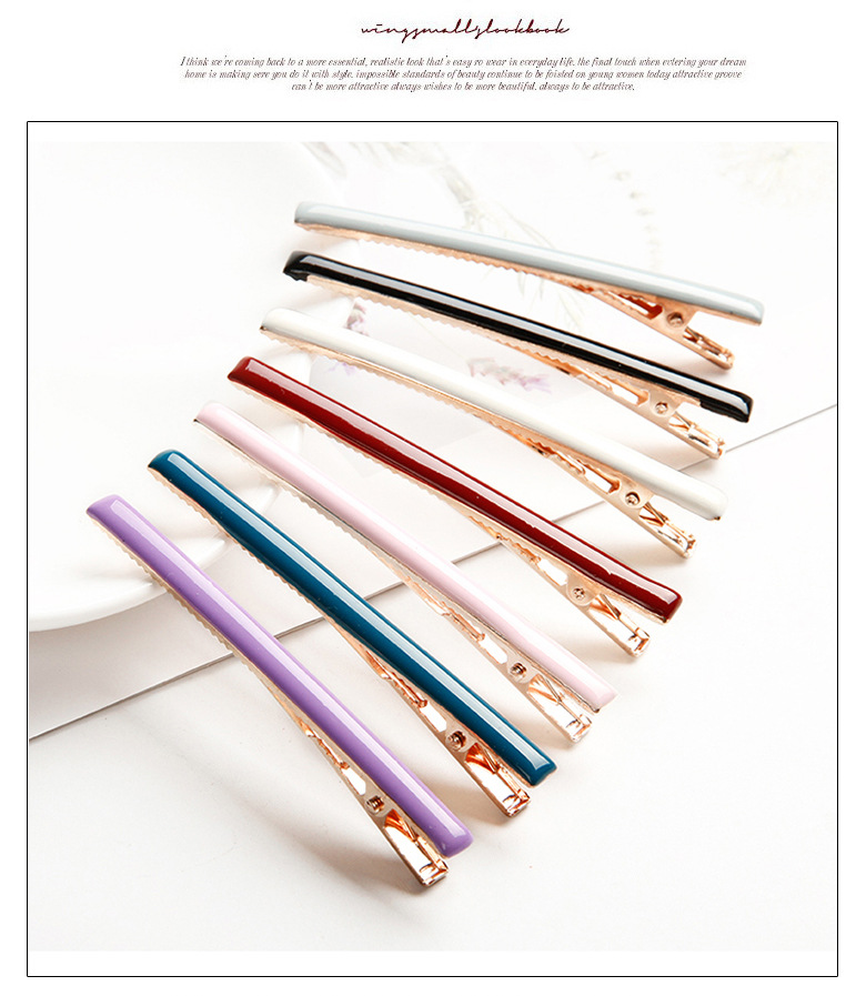 Korean-style Simple Drop Oil Hairpin Hairpin Headwear One-character Clip Bangs Duckbill Clip Adult All-match Side Clip Jewelry