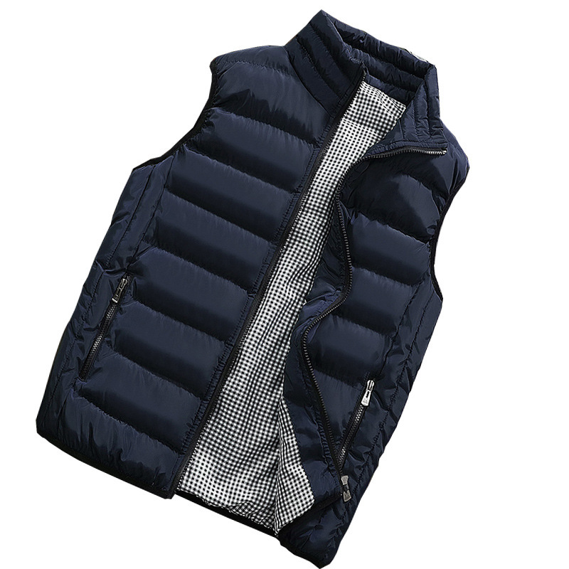 Factory perennial supply autumn and winter down cotton-padded jacket waistcoat men's vest cotton lightweight vest support printed embroidery
