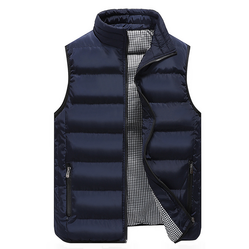 AliExpress men's vest autumn and winter foreign trade Men's down cotton casual vest men's slim fit couple vest men's outer
