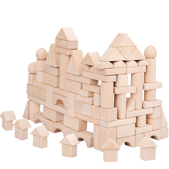 ohye children's 100 barreled wooden large log building blocks baby early education educational toys wooden wholesale