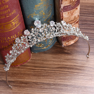 H1096 diamond bridal alloy zircon Crown flower Korean-style rhinestone headdress hairband wedding accessories