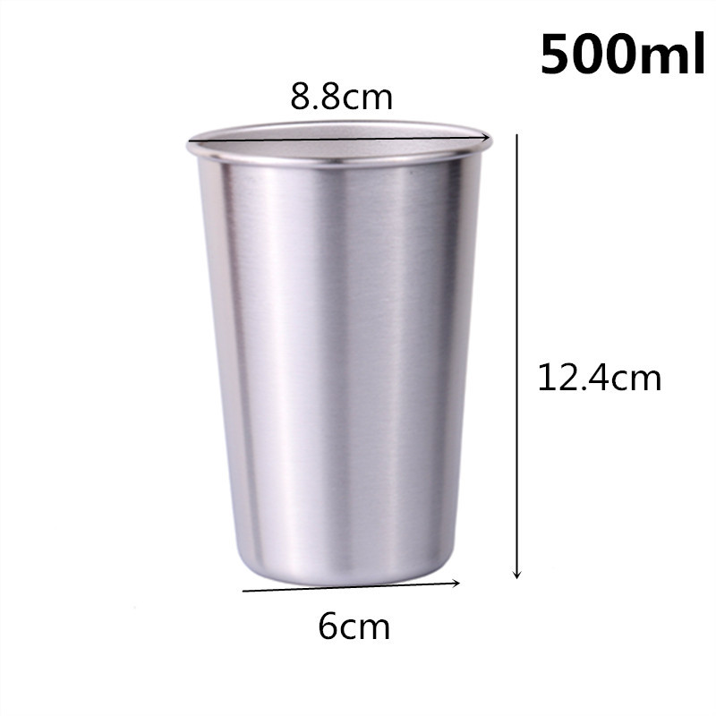 304 stainless steel beer cup milk tea cup curling children's Cup 500ml settable logo