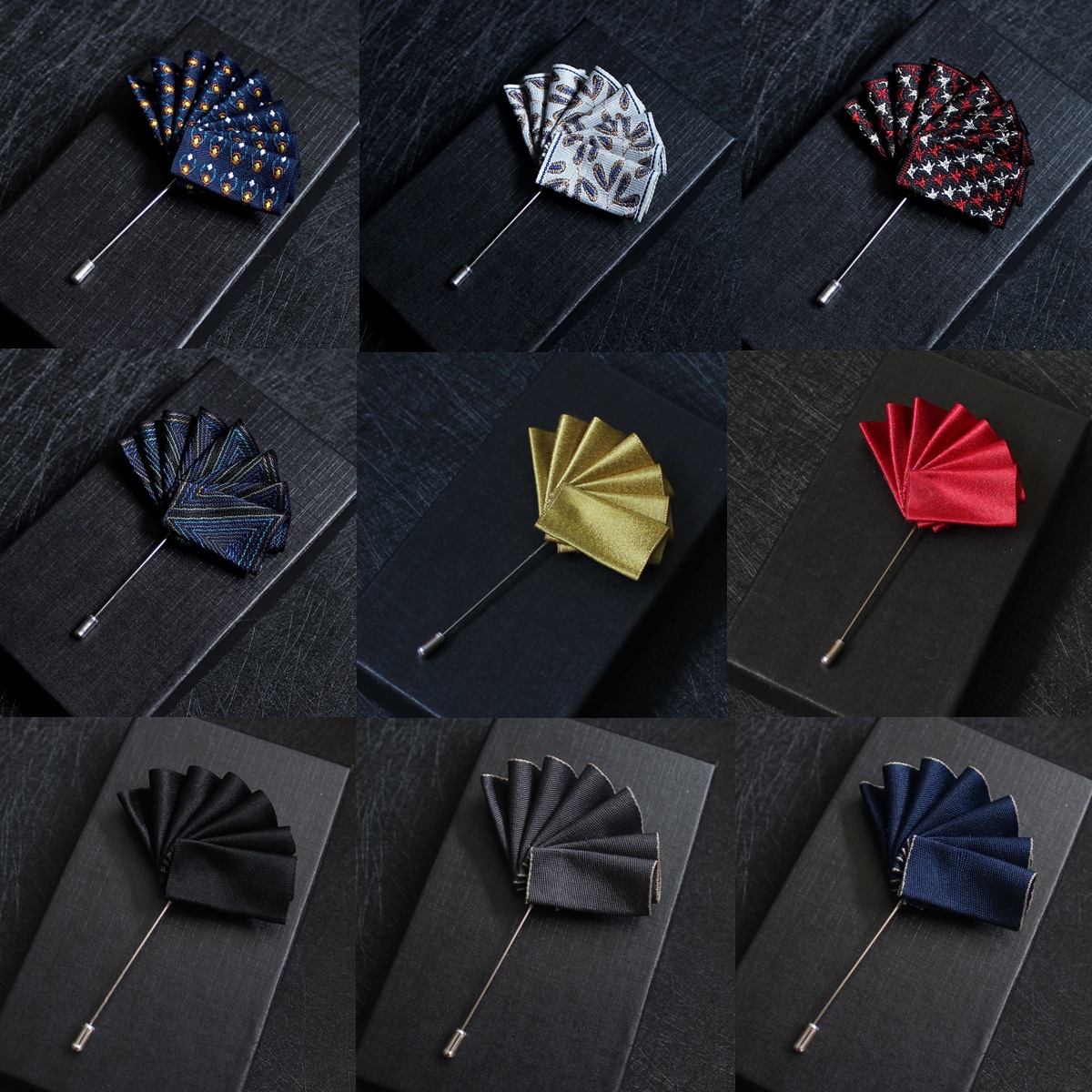 Men's suit pocket square shirt one-piece corsage wedding banquet performance host clothing accessories brooch