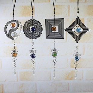 316 new DIY rotating wind chime creative personality novelty metal pendant hanging crafts home decorations