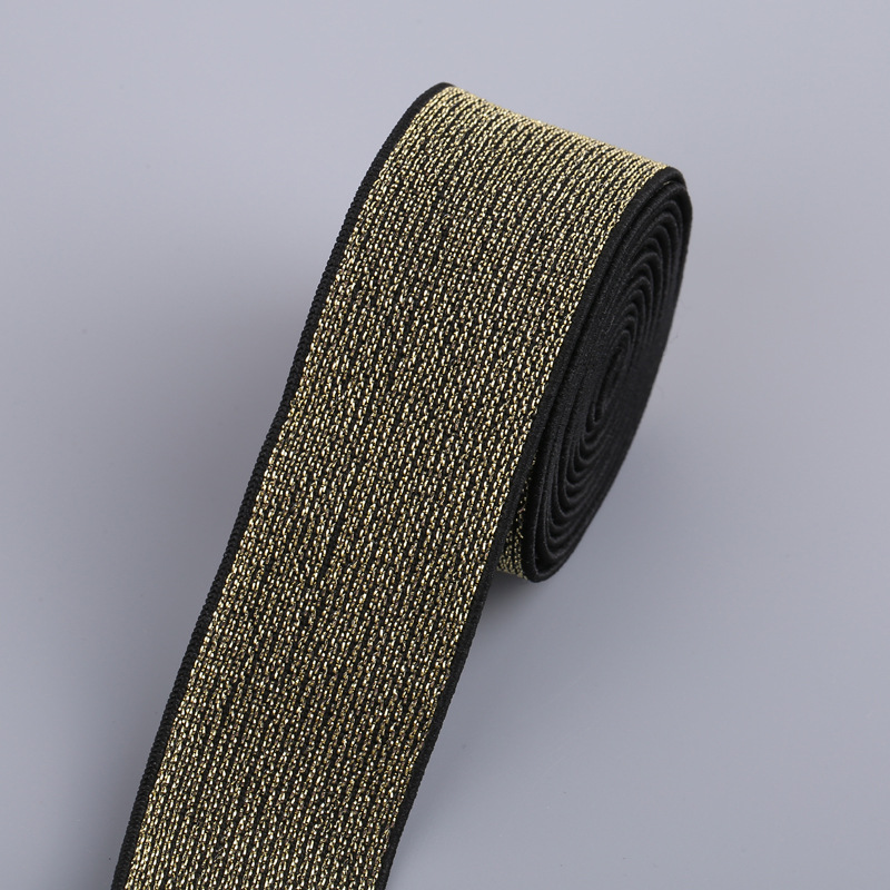Yongjin supply 2-5cm gold and silver onion elastic band bright silk elastic band waistband elastic band Yiwu factory price