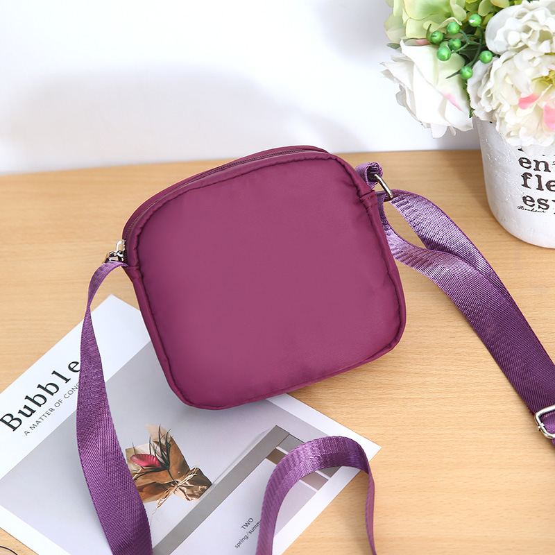 2022 Women's Bag Mini Small Bag Middle-aged and Elderly Shoulder Crossbody Bag Nylon Canvas Bag Food Buying Mobile Phone Coin Purse