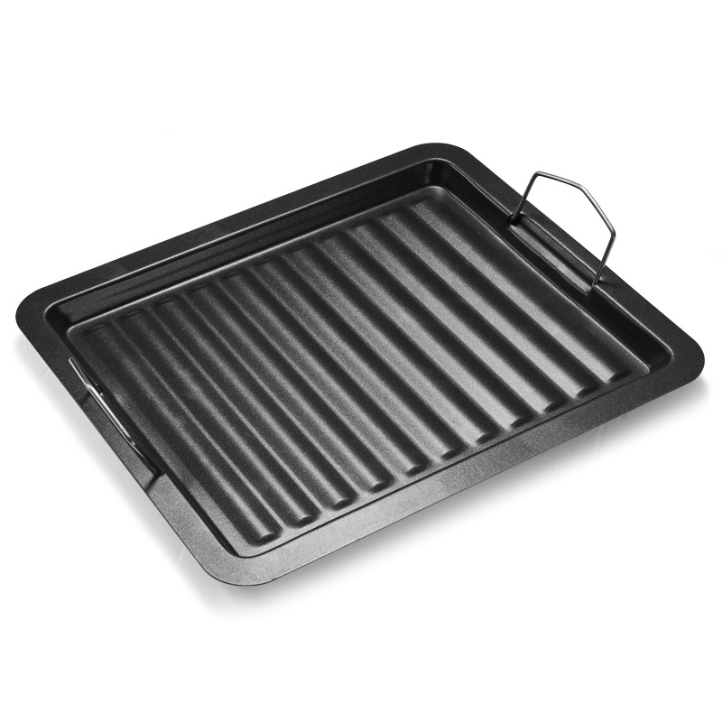 Barbecue non-stick frying pan outdoor charcoal barbecue pan iron plate barbecue tool accessories barbecue oven frying pan manufacturer