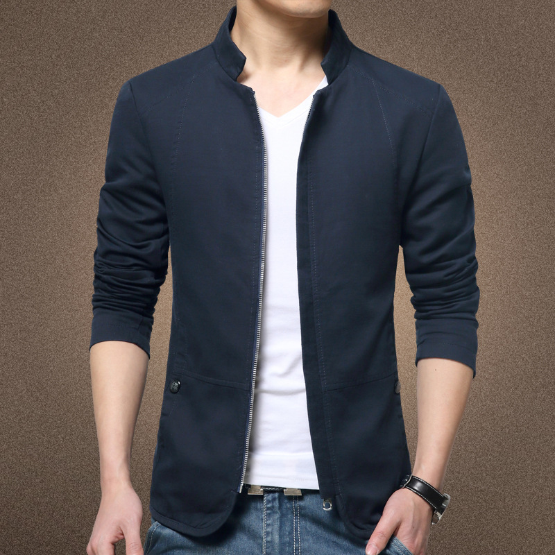 Men's casual washed jacket men's 2018 Spring and Autumn New Korean style slim-fit handsome cotton outer clothes men's fashion
