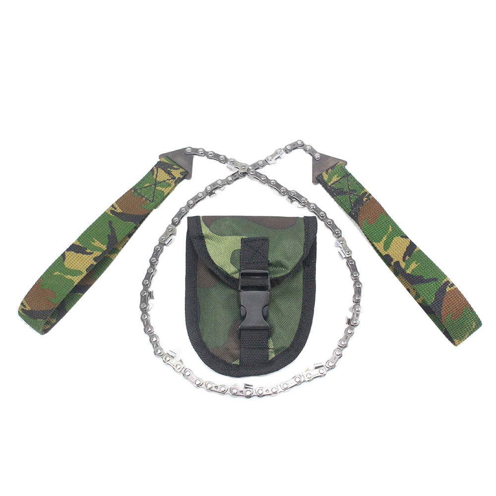 Outdoor camping tools 24 inch portable pocket saw cloth bag wire saw hand chain saw survival chain saw