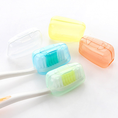5 transparent portable toothbrush head protective cover travel wash toothbrush dustproof protective shell
