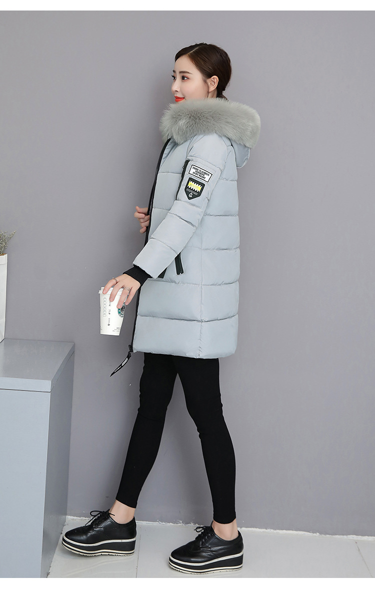 2023 Cotton-padded Jacket Women's Long Slim Fit Slimming Cotton-padded Jacket Coat Large Size Wool Collar Thickened Large Size Cotton-padded Jacket Ti_voghion.com