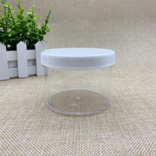 200ml Transparent Wide Mouth Bottle PS Plastic Crystal Poke Color Mud Blistering Glue Packing Box Can Slime ins Same Style