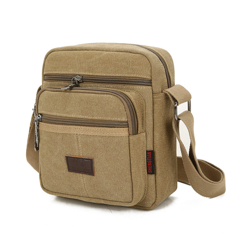 New Canvas Casual Shoulder Bag Men's Crossbody Sports Backpack Casual Small Bag Briefcase Business Collection Wallet Men