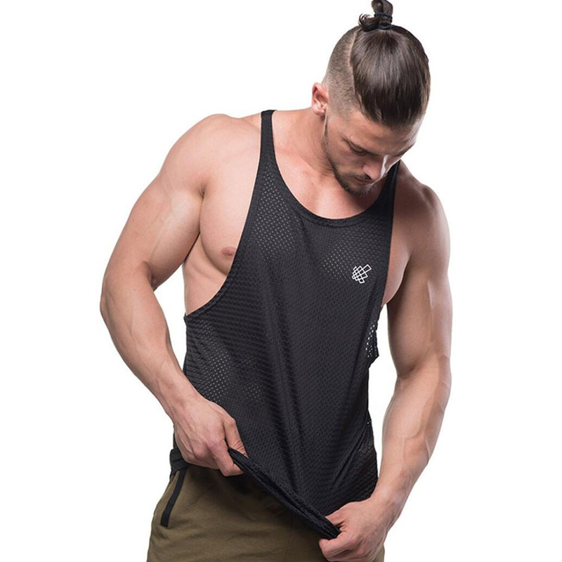 Fitness territory breathable sports vest men's summer new mesh quick-drying sweat vest fitness clothing a generation of hair