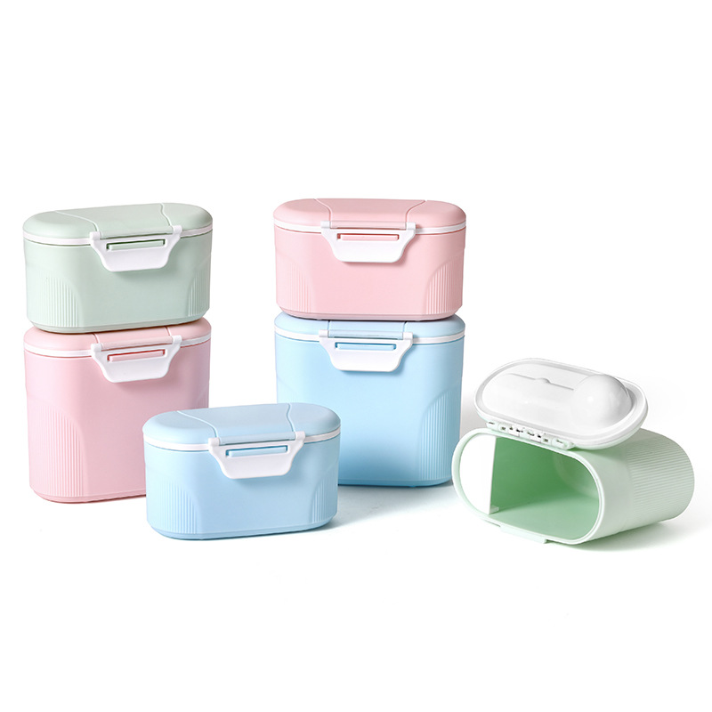 Baby Milk Powder Packing Box Baby Outgoing Portable Supplementary Food Storage Box Rice Noodle Snack Sealed Can Cartoon Milk Powder Box