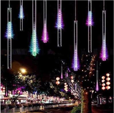 Highlight colorful meteor shower led lights flashing lights outdoor waterproof neon lights Christmas decoration lights string courtyard tree lights