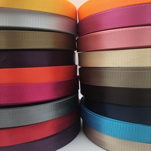 Factory direct nylon imitation nylon webbing safety belt herringbone pattern dense pattern pit pattern book backpack belt color spot
