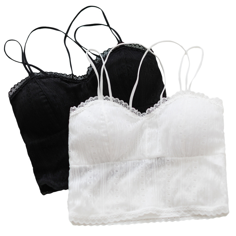 Top New Lace Underwear Chest Wrapping Lace with Coaster Small Sexy Basing Cross Anti-walking Beautiful Back Tube Top