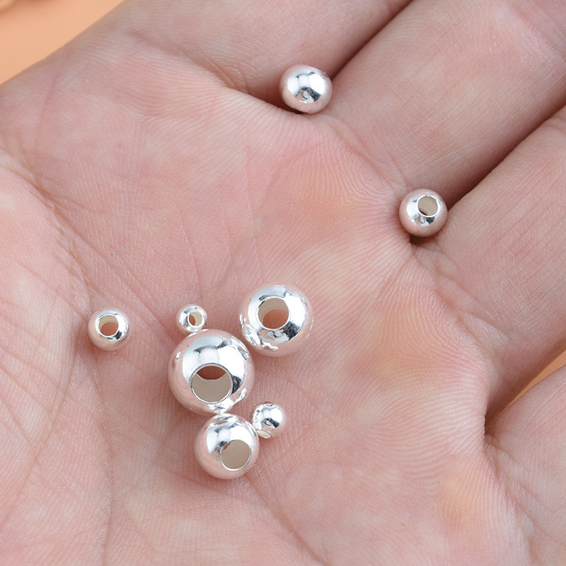 S925純銀ビーズビーズビーズビーズ手作りdiyリングブレスレットネックレスビーズアクセサリー|undefined