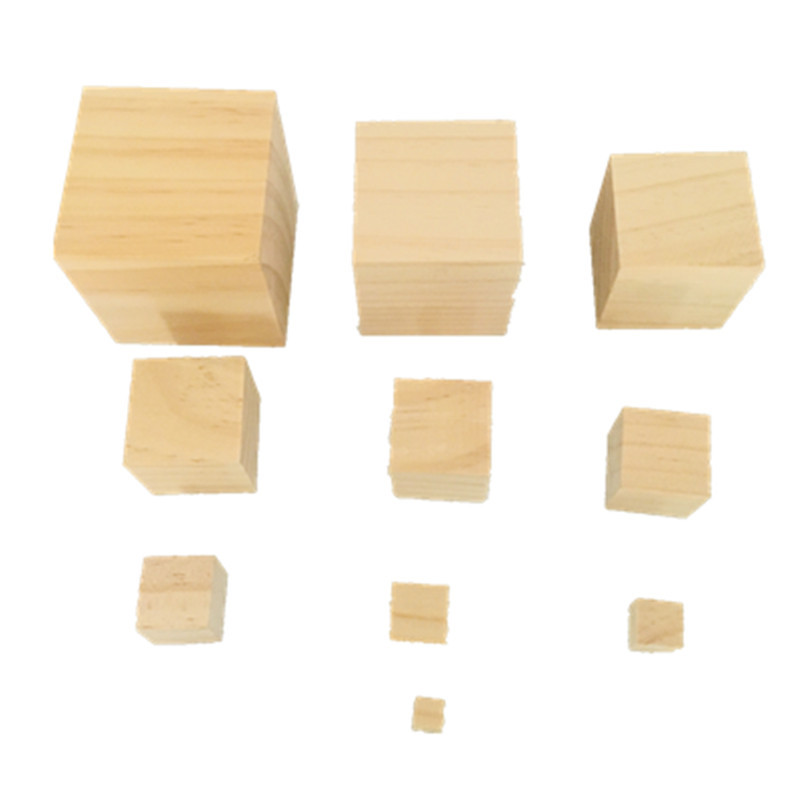 Cubic Pine Wood Block Pine Cubic Small Wood Block Solid Wood Building Block Pine diy Handmade Model Making Material