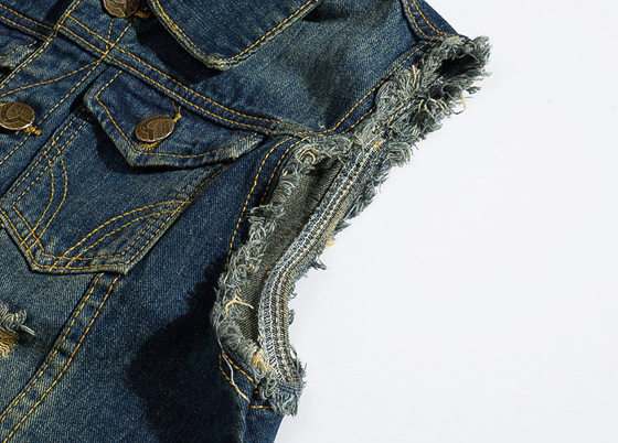 Korean-style slim-fit trendy men's denim waistcoat large size waistcoat motorcycle foreign trade waistcoat leisure vest
