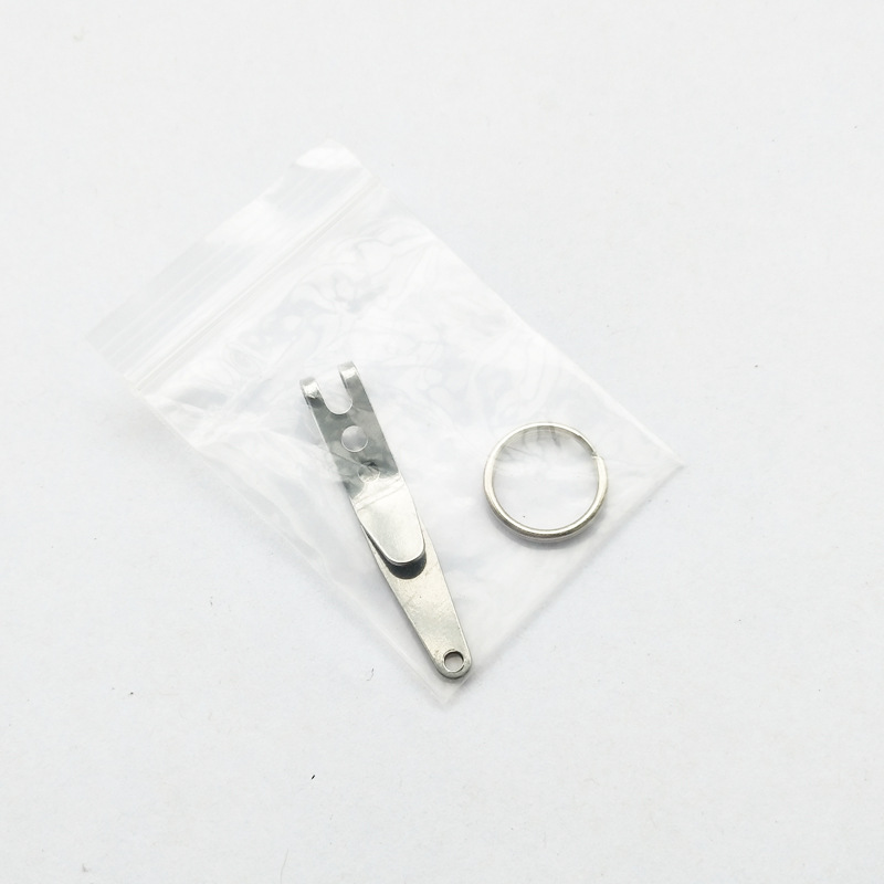 Outdoor Mini Pocket Clip flashlight clip small carabiner hook stainless steel portable pocket clip