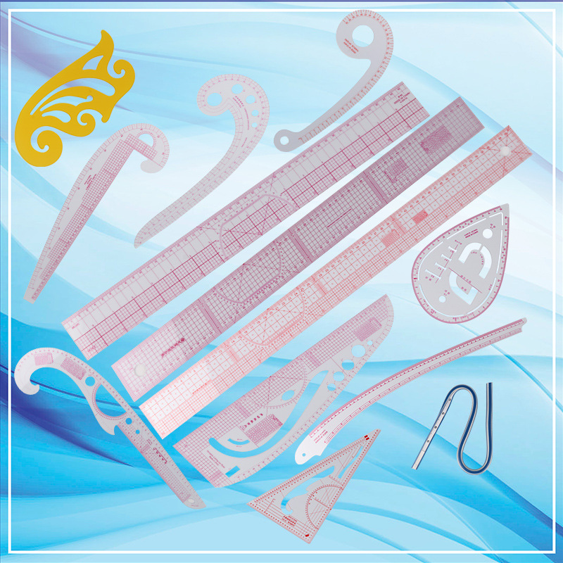 Clothing Design Proofing Plate Making Ruler Cutting Yard Ruler Curve Ruler Button Ruler Arc Ruler Soft Ruler Plate Making Ruler