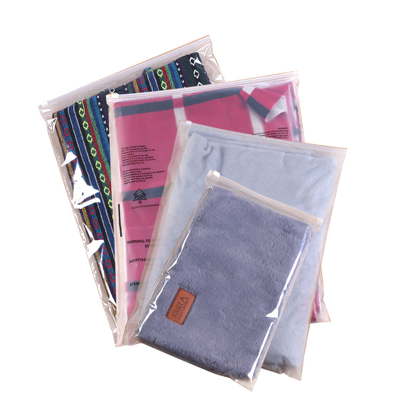 Packaging manufacturers wholesale PEVA clothing bags spot wholesale self-sealing bags double-sided frosted zipper bags can be printed