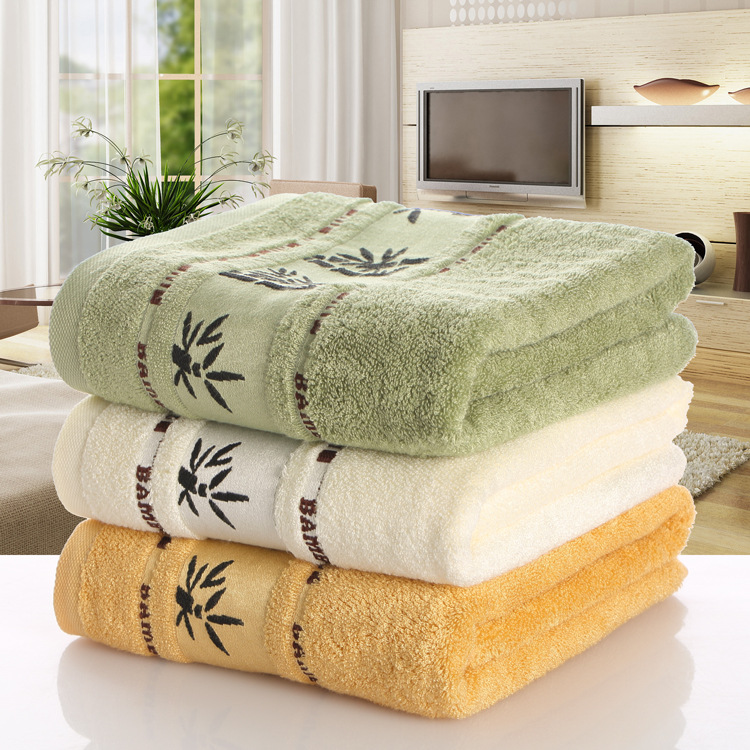 Factory towel bamboo fiber bamboo bath towel labor protection face towel wholesale gift bamboo carbon fiber bath towel logo embroidery
