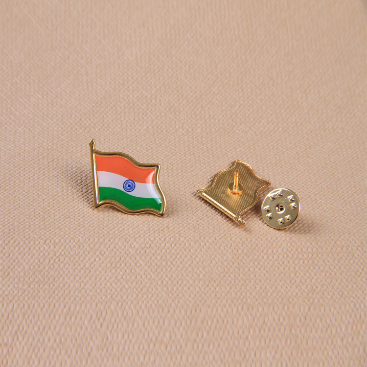 Flag badge American flag badge Russian flag badge butterfly clasp badge