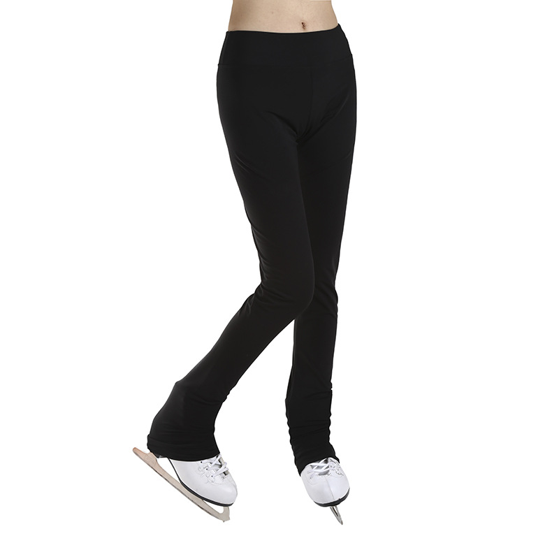 Children's adult pattern skating clothes training trousers customized skin-friendly fleece-lined waterproof non-stick ice pure black and white pink purple