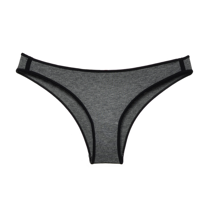 Cotton ladies low waist underwear half hip solid color thong free size high elasticity exposed hip not clip ass L003