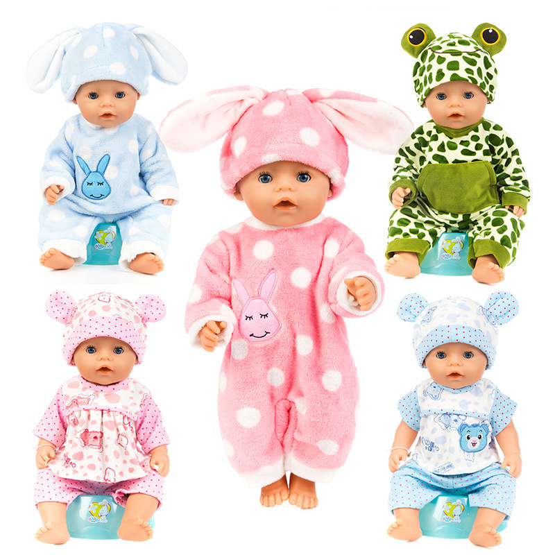 Dibei 18 inch American girl clothes summer doll clothes rabbit frog rebirth doll simulation doll clothes
