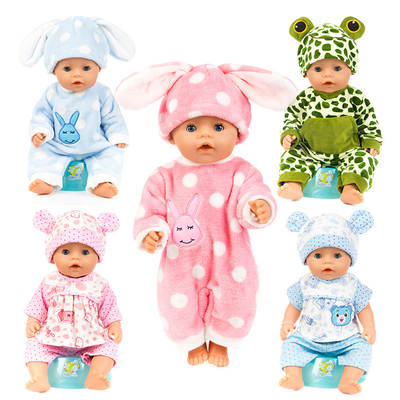 Dibei 18 inch American girl clothes summer doll clothes rabbit frog rebirth doll simulation doll clothes