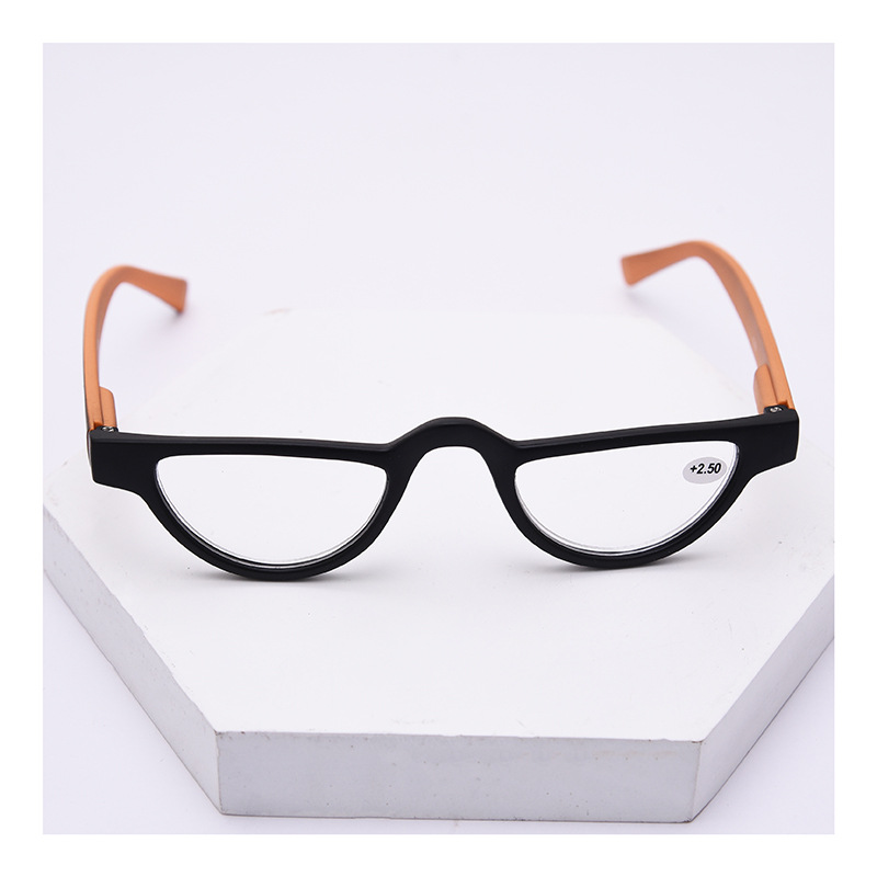 European and American cat eye slender men and women presbyopia plastic slingshot glasses retro glasses high-definition resin lenses wholesale