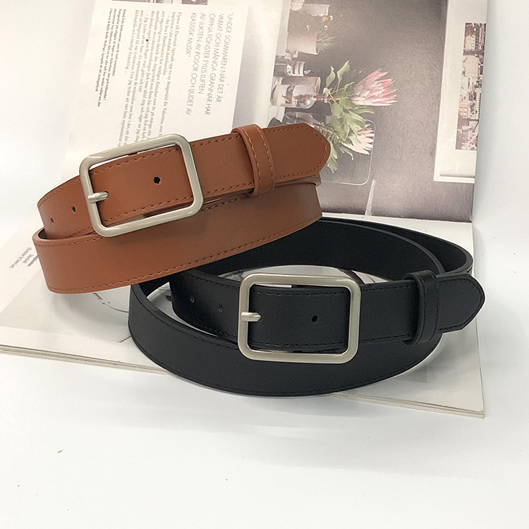 2020 Hot Selling Belt Classic Day Buckle PU Belt Women's Fashion All-match Men's and Women's Belt Factory Outlet