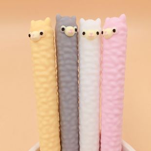 Korean Style Silicone Cartoon Gel Pen Alpaca Animal Full Silicone Gel Pen Llama Cartoon Gel Pen