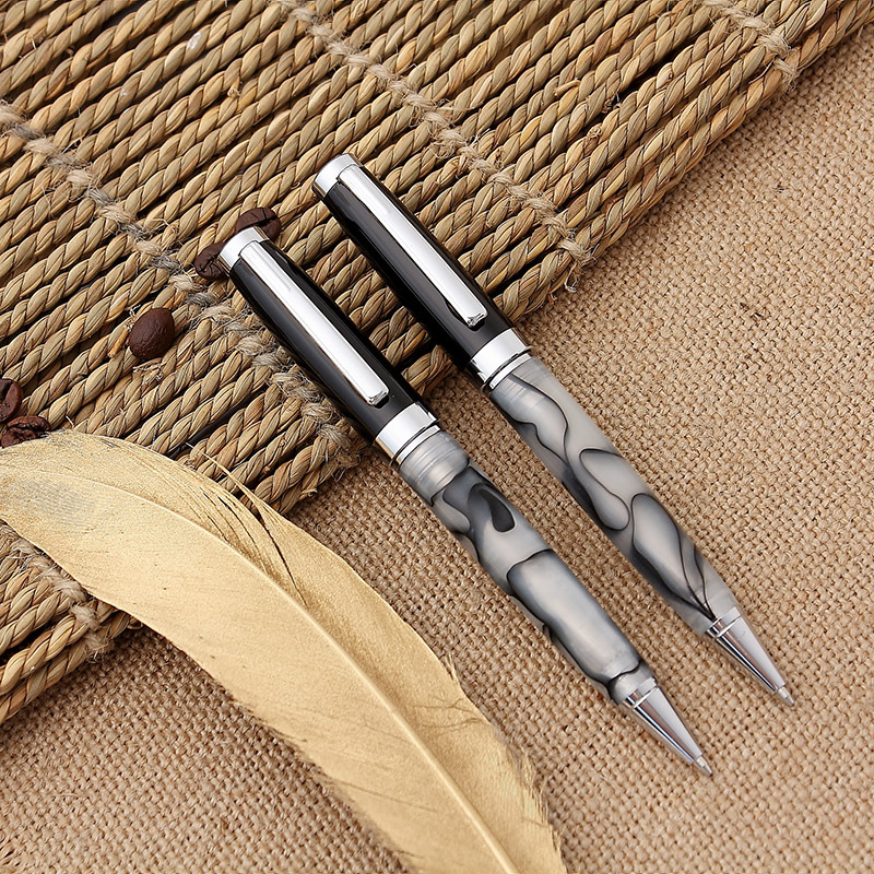 Factory wholesale metal acrylic rotating ballpoint pen business advertising gift pen printed LOGO a generation of hair