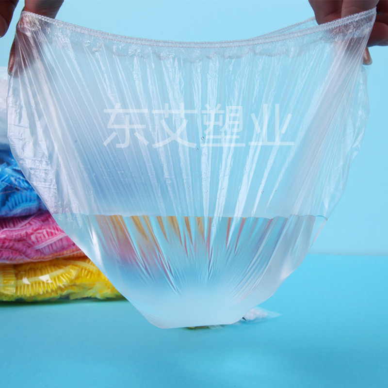 Factory wholesale disposable shower cap PE plastic transparent waterproof thickened bar shower cap hotel supplies 100 Pack