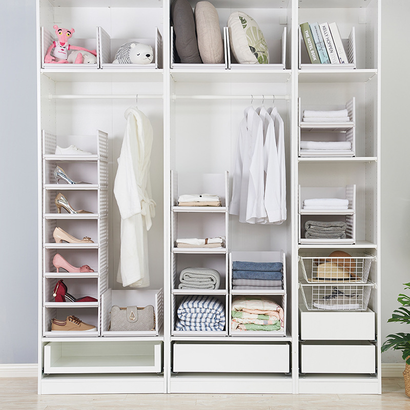Detachable Oversized Wardrobe Organizer Clothes Storage Basket Multi-Layer Stackable Storage Rack Storage Rack